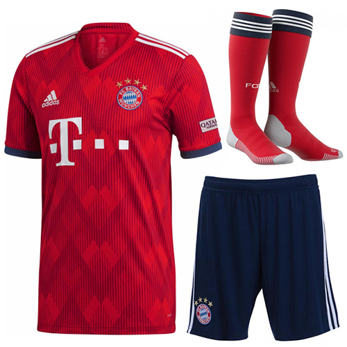 Bayern Munich 18/19 Home Soccer Sets (Shirt + Shorts + Socks)